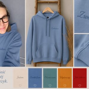 Bluza z kapturem i haftem ZWOLNIŁAM