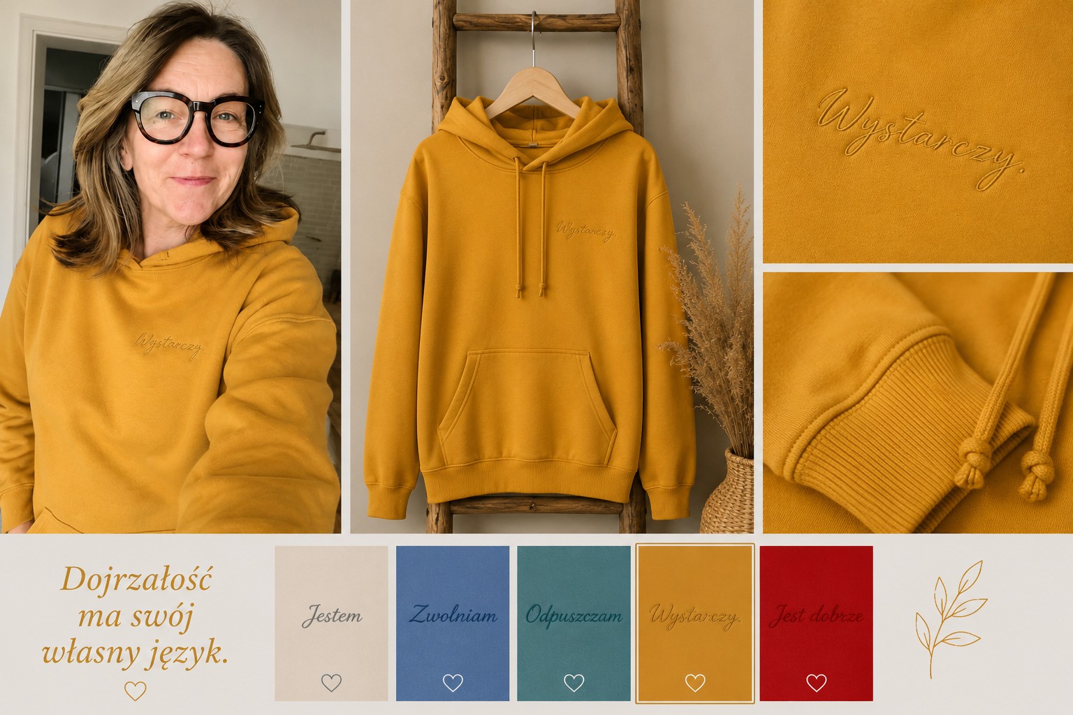 Bluza z kapturem i haftem WYSTARCZY